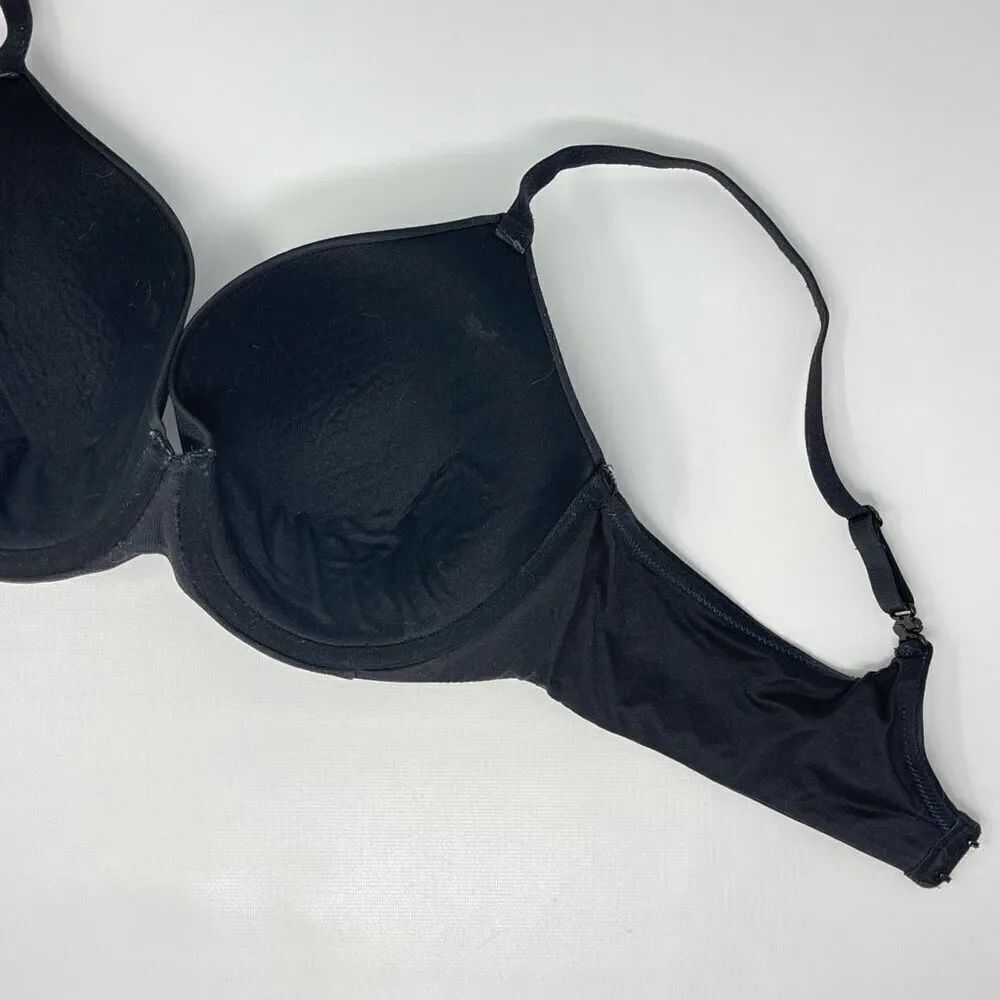 Auden Bra The Icon Underwire Lined T-shirt Full Coverage Black Women’s Size 38C - Picture 5 of 7